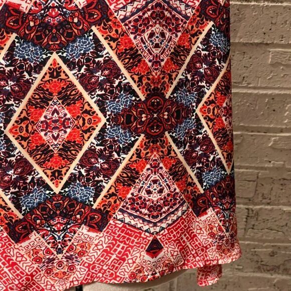 Market & spruce BoHO Handkerchief Sleeveless Blouse Tank Top M - Picture 3 of 10